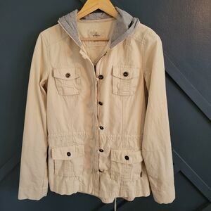 PrAna Beige Hooded Jacket